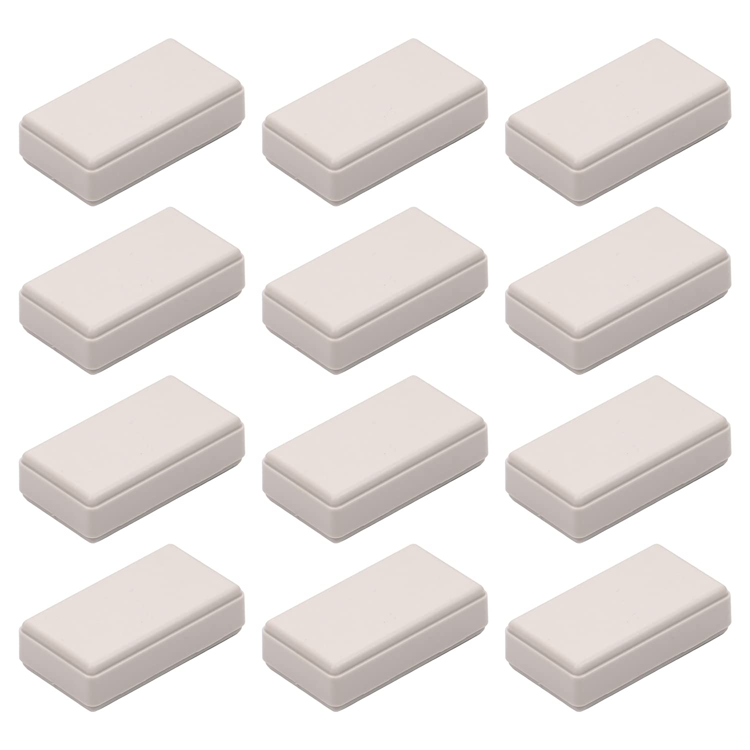Fielect 12pcs Electronic Junction Box ABS Plastic Junction Project Box Enclosure Circuit Board Small Box 1.89" x 1.06" x 0.55"(48x27x14mm) White