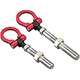 XRMXF Heavy Duty Front + Rear Bumper Screw on Track Racing Tow Hook Set Compitable for 2014-2024 Chevrolet C7 & C8 Corvette,2006-2009 Cadillac XLR (Red)