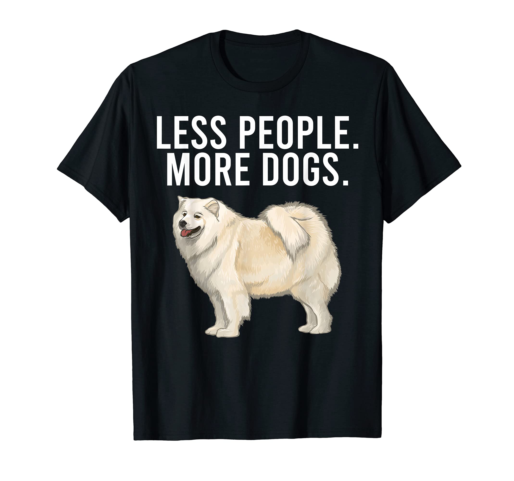 Less People More Dogs Samoyed Funny Introvert T-Shirt