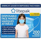 200pcs Kids Disposable Face Masks - 3 Ply Kids Mask for Boys Girls - Back to School Supplies (Blue)