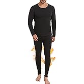 TRENDOUX Soft Thermal Underwear for Men: Warm Wool Long Johns with Fleece Lined, Base Layer Set for Cold Weather Top Bottom