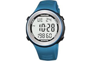 Mens Pedometer Watch for Walking Step Counter Watch No Charging, No App Connection, with EL Backlight. Simple, Practical Choice for Mobile-Free Fitness Enthusiasts TIMEURE-2308
