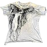 2000s Clothing Women Grunge Shirts Goth Tops Short Sleeve Vintage Tees Emo Clothes Streetwear