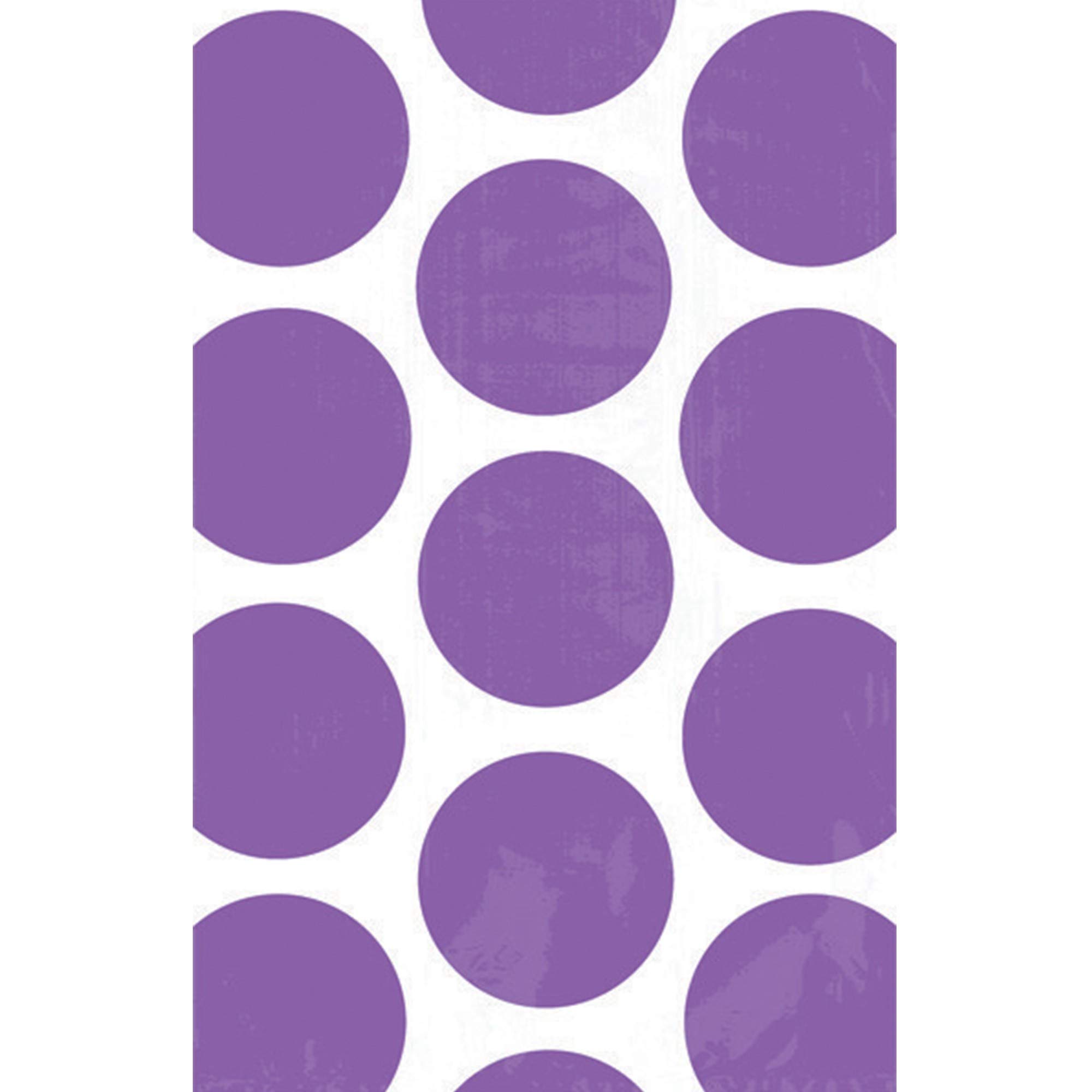 amscan Purple Polka Dot Plastic Treat Bags - 10 Pcs