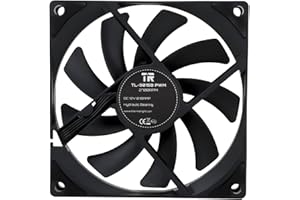 Thermalright TL-9015B CPU Cooler Fan 92mm PWM Cooling Fan, Silent Case Fan, 15mm Slim Desktop Black Fan, Up to 2700RPM Speed