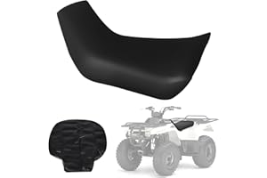 Kistrba Seat Cover Compatible with 1988-2011 Kawasaki Bayou 220 250, Heavy Duty Leather ATV Seat Cover Replacement, Black