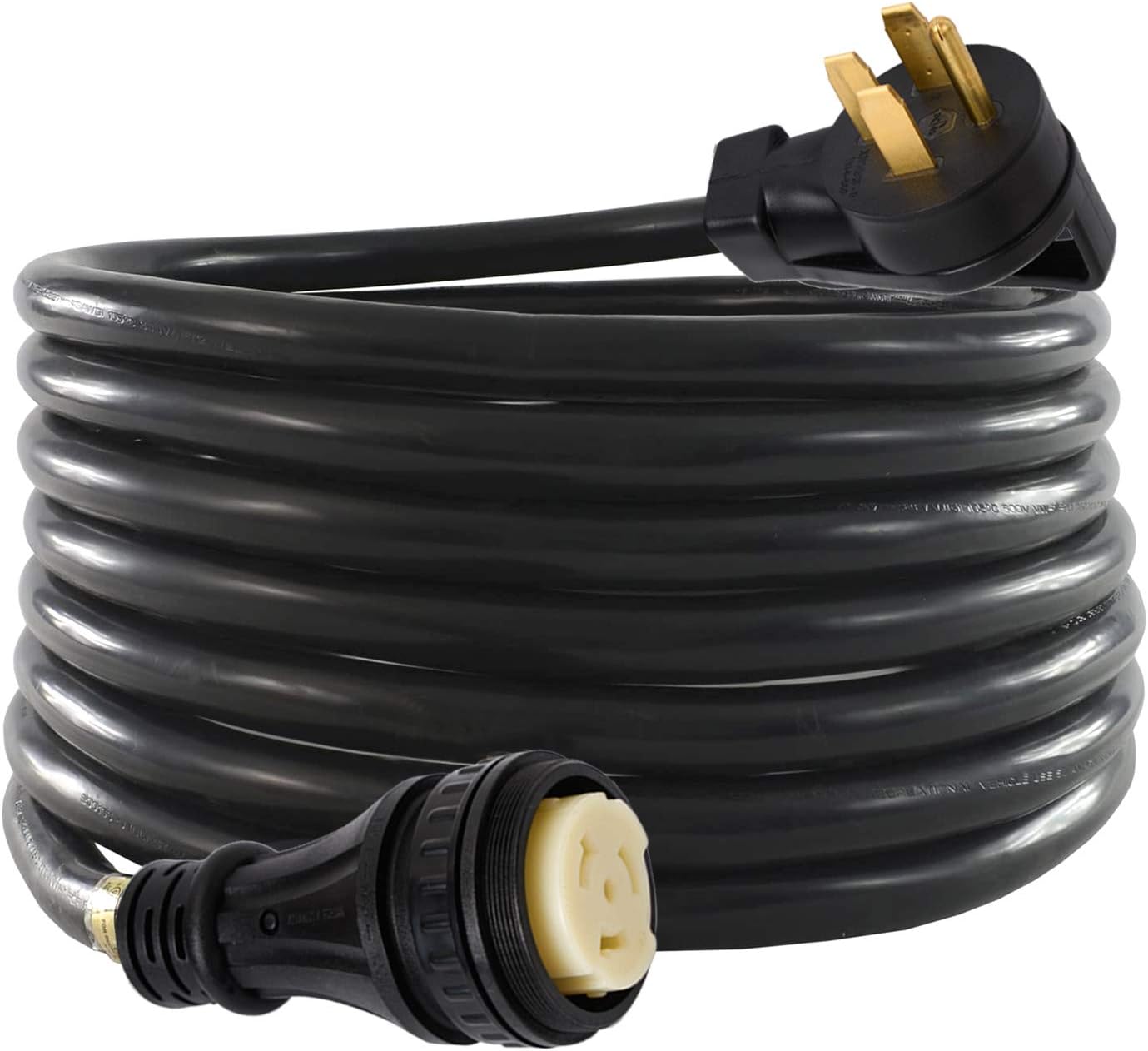 25 Feet NEMA 1450P to NEMA SS250R Heavy Duty 50 Amp RV Power Cord