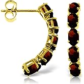 Galaxy Gold GG 14k Solid Gold Garnet Earrings