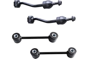 HHCM 4pc Front Rear Sway Bar Link Kit K3197 K80244 for Jeep TJ 1997-2006, for Jeep Wrangler 1997-2006, Front Stabilizer Bar End Links and Rear Sway Bar End Links, Suspension Stabilizer Bar Link