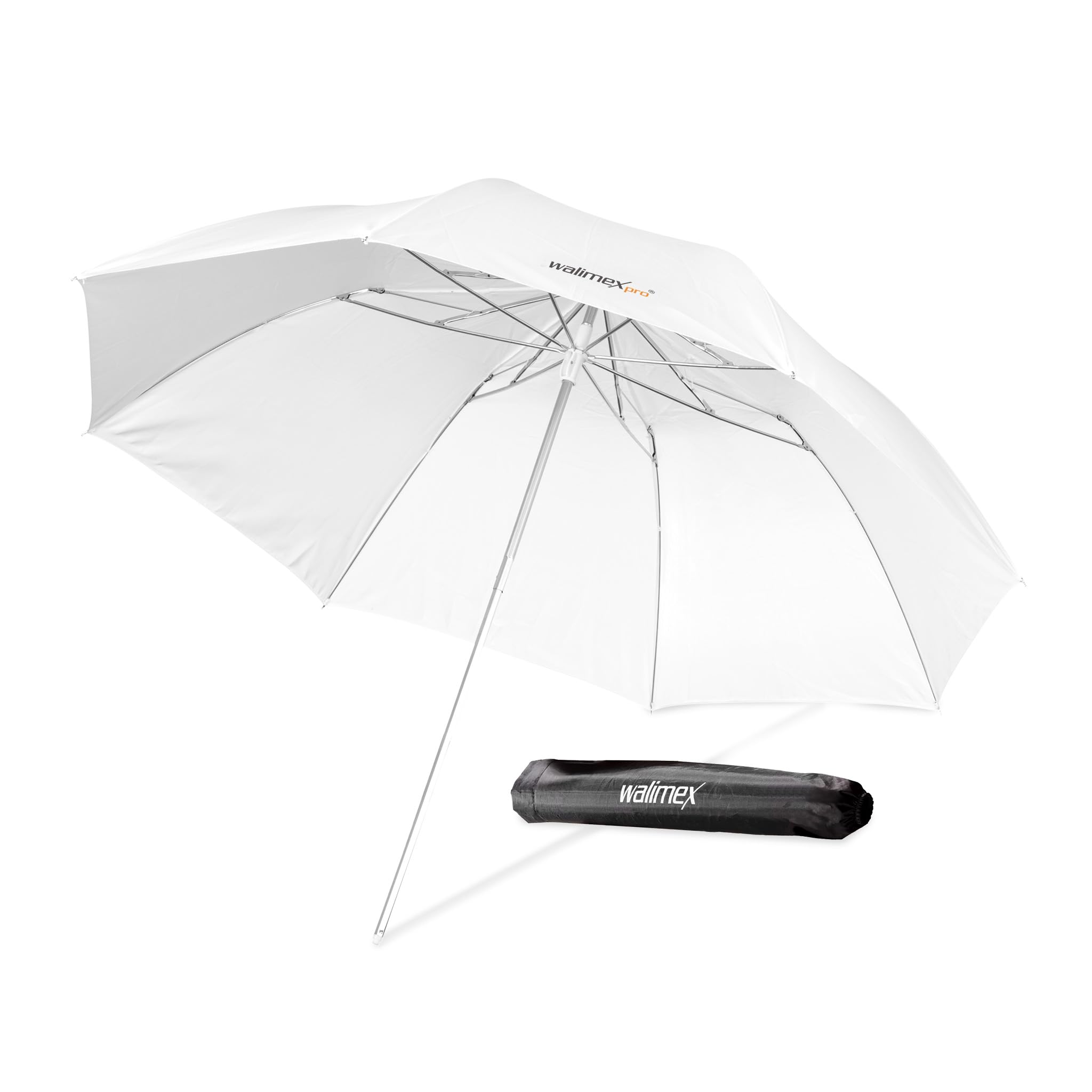 Walimex Pro Mini Translucent Umbrella 91 cm (foldable, transport size approx. 40 cm, incl. transport bag)