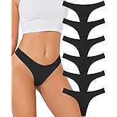 Sunm Boutique Cotton Thongs for Women, No Show Underwear for Women Pack, Sexy Low Rise Ladies Panties