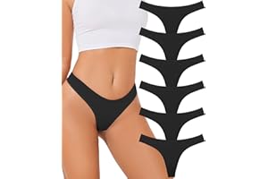 Sunm Boutique Cotton Thongs for Women, No Show Underwear for Women Pack, Sexy Low Rise Ladies Panties