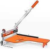 NAACOO Laminate Floor Cutter, 13“ Vinyl Floor Cutter with Wheel, Vinyl Plank Cutter – Just 1 Step Meet Angle&Length Cutting, 