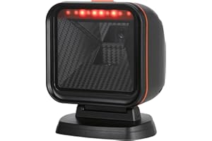 1D 2D Desktop Barcode Scanner, OBZ Omnidirectional Automatic Sensing Scanning Hands Free USB Desktop Barcode Scanner, Wired Screen Bar Code Reader Scanner for POS PC, Store, Supermarket, Warehouse