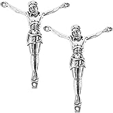 Cabilock 2 Pcs Jesus Crosses Crucifix Figurine Religious Jesus Statue Holy Catholic Sculpture to Hang on Crosses for Diy Crucifix s Wall Decor