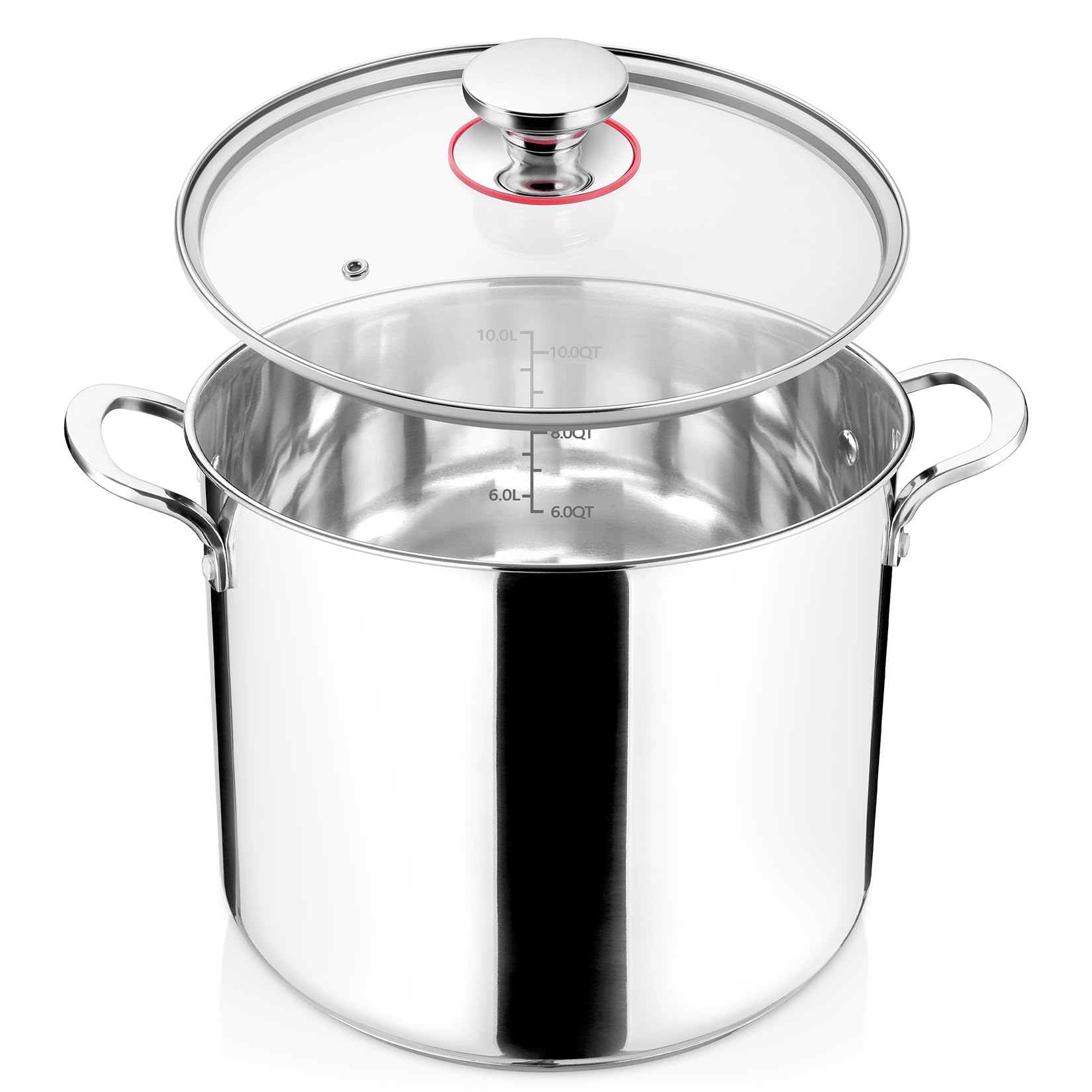 Photo 1 of Onader 12 Quart Stock Pot, 18/10 Stainless Steel Cooking Soup Pot with Lid, Large Stockpot