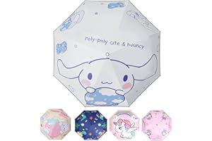 Hannstar kids Folding Travel Umbrella, Strong and Portable - Wind Resistant, Anti-UV Compact Durable Umbrella, Auto Open/Clos