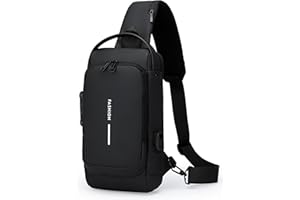 SQJTF Sling Bag for Men Crossbody Bag Men Mens Crossbody Bag Shoulder Bag for Men Pu Leather Anti-Theft Bag for Men