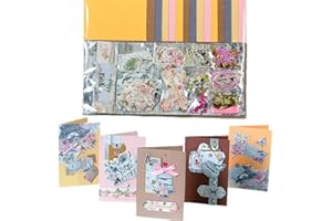 Gigicloud Paper Card Making Kits Colorful Handmade Greeting Card Kits DIY Making Material Set for Birthday Invitation, Thanksgiving, Christmas,Holiday,Baby Shower