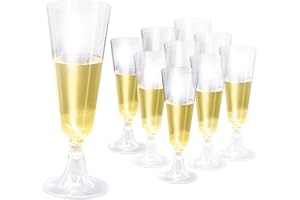 KBG Plastic Champagne Flutes 40 Pack 5 Oz Clear Disposable Champagne Flutes,Bulk Plastic Mimosa Glasses Toasting for Wedding Parties Party Supplies