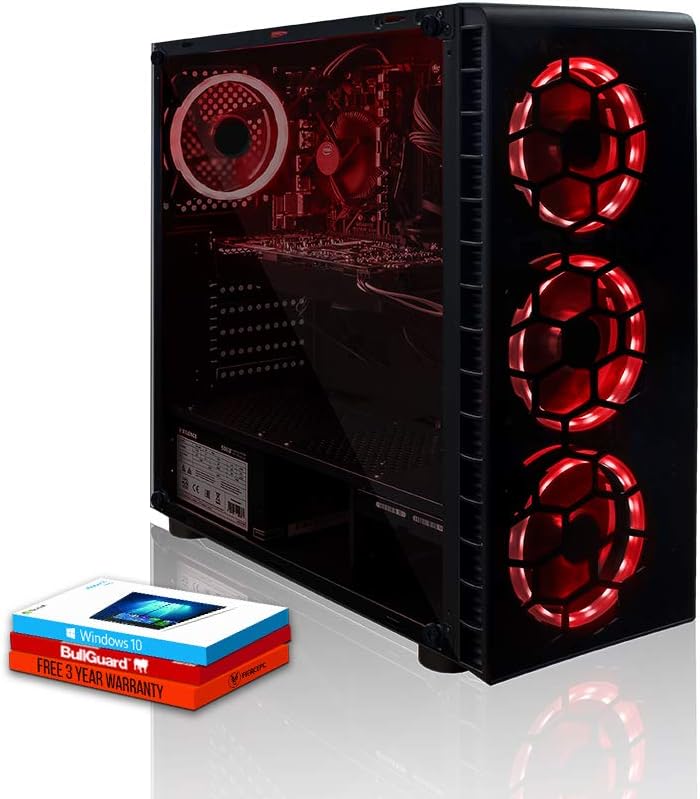 Fierce Apex RGB Gaming PC - AMD Ryzen 3 2300X 4.0GHz, NVIDIA GTX 1050 Ti 4GB, 8GB 3000MHz, 1TB Hard Drive, Windows 10 Installed (1095434)