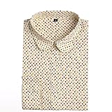 Dioufond Women's Polka Dot Button Down Shirt Long Sleeve Casual Tops