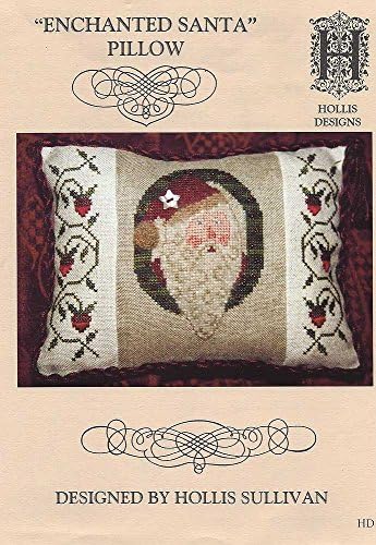 ENCHANTED SANTA PILLOW PATTERN COUNTED CROSS STITCH LEAFLET
