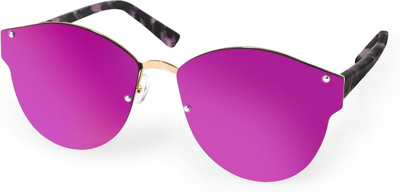 AQS Lolli Sunglasses Collection` (Gold/MultiPink, HotPink) Amazon.co