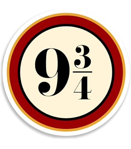 Adesivo Vinile Harry Potter Platform 9 3/4 - Decalcomania Per Auto, Finestra O Parete