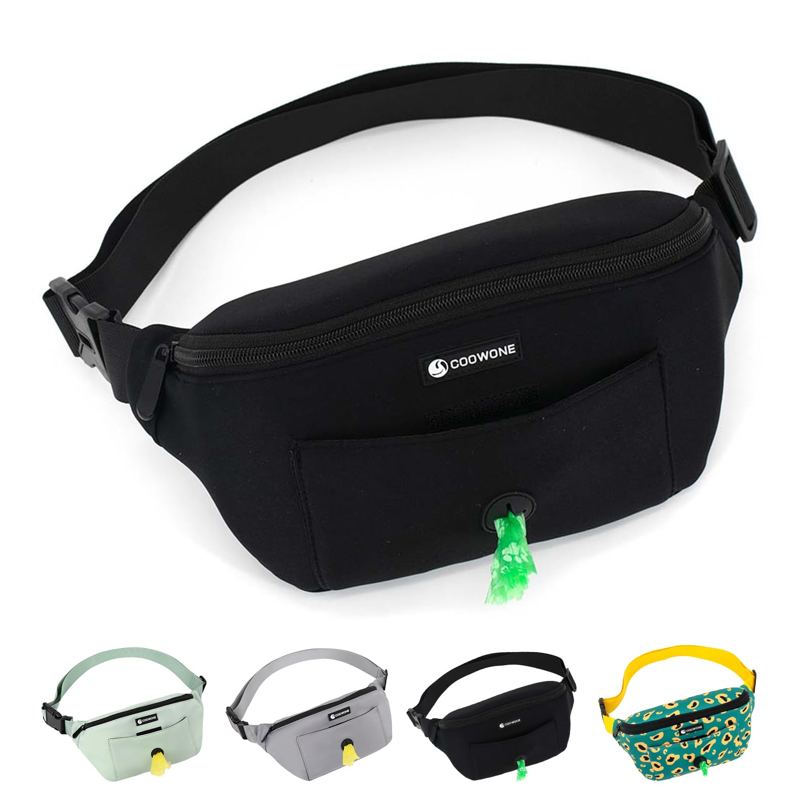 Dog Walking Bag Dog Treat Pouch with Poop Bag Holder, Adjustable Waist Bumbags Fanny Pack for Women Ladies Men -Easily for Puppy Training | Dog Lovers Gifts