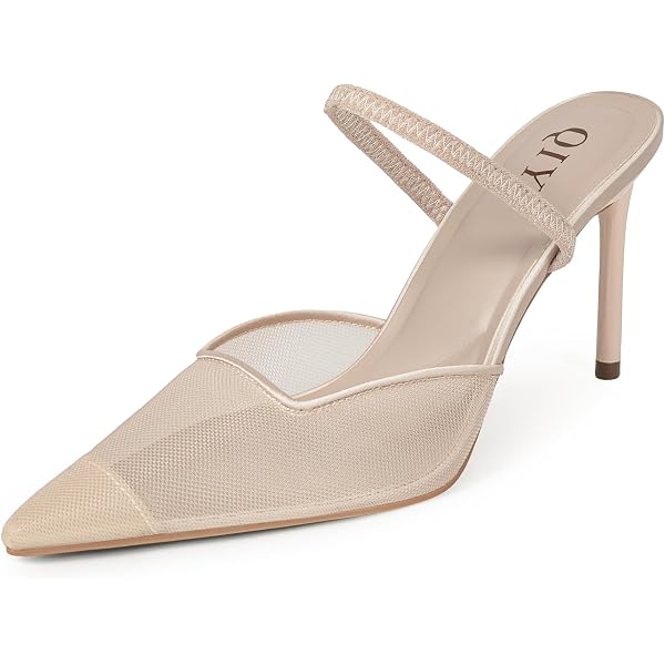 KaroNairy Women's Stiletto Heels - Pointed Toe Slingback Pumps With Buckle, Mid Heel For Weddings & Office - View #9