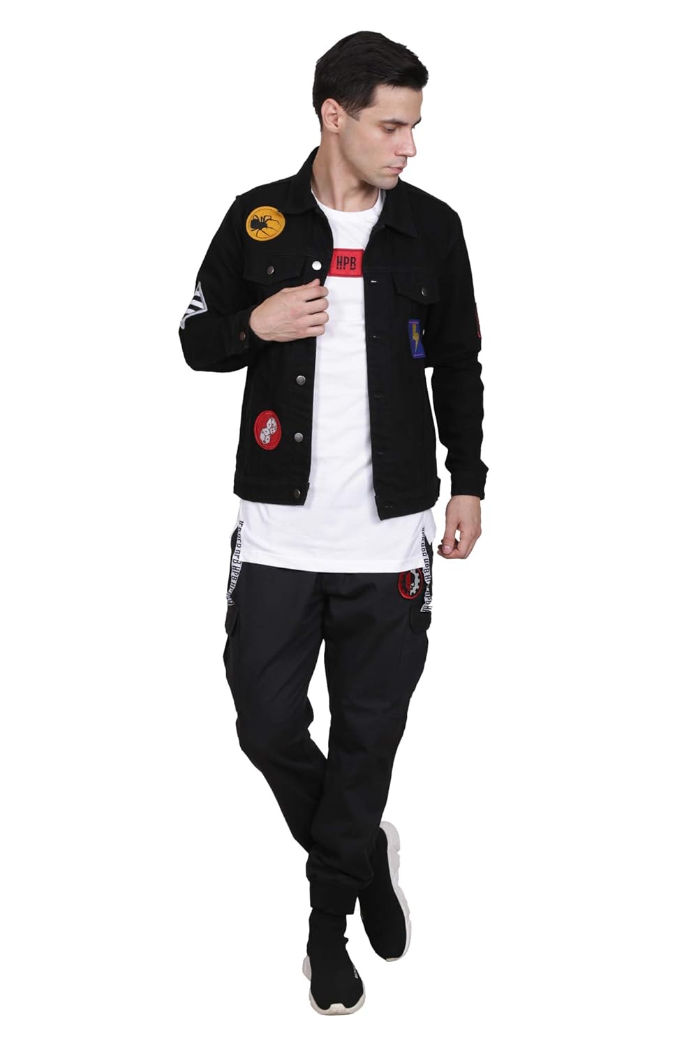 half denim half cotton jacket