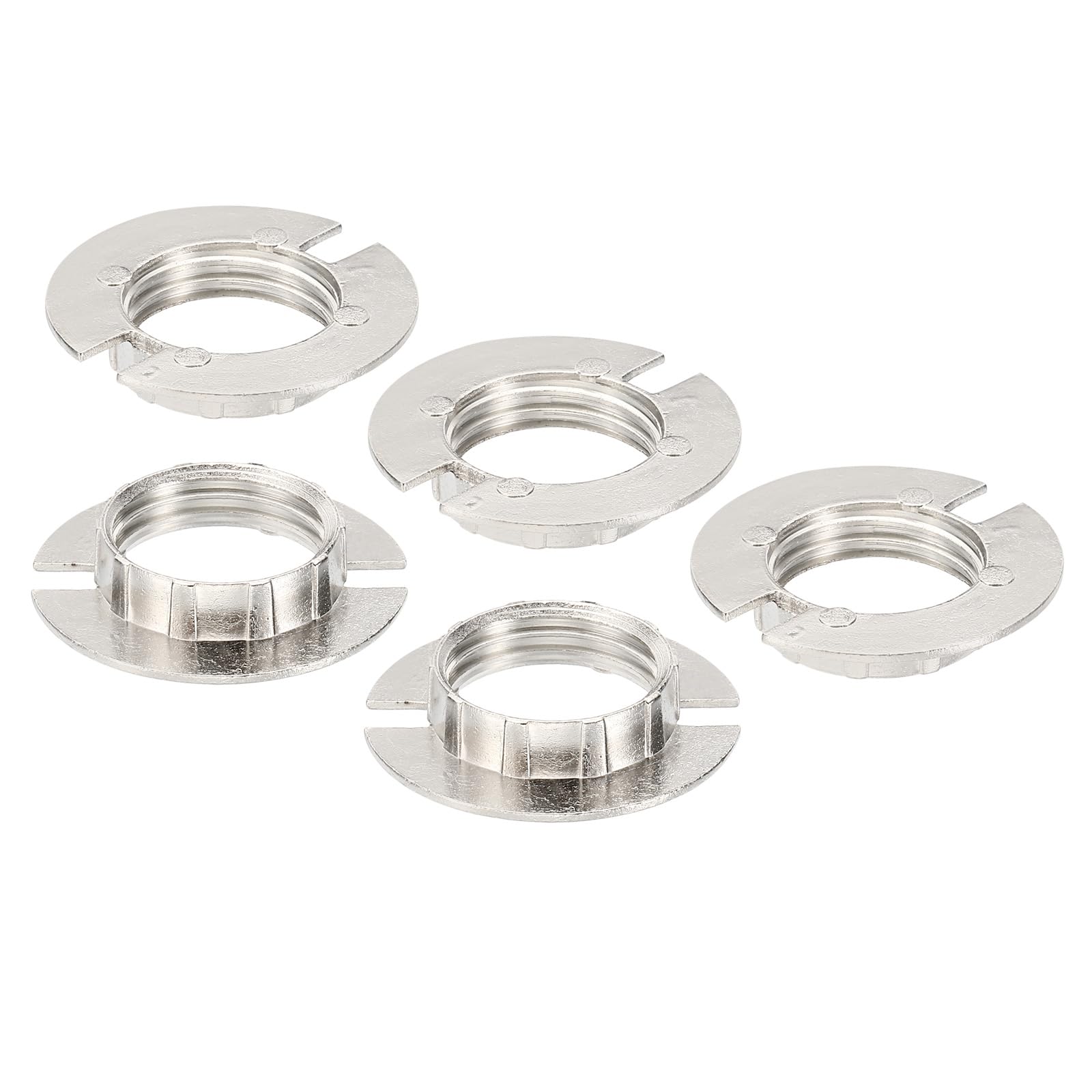 Photo 1 of PATIKIL G9 Light Socket Rings, 5 Pack Shade Holder Adapter Alloy Ring for 3/4" Diameter Table Floor Lamp, Silver Tone