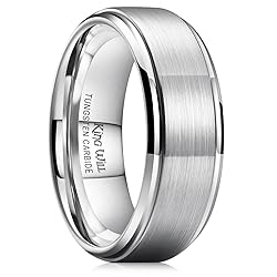 King Will Men's Tungsten Carbide Ring 8mm Polished