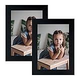 Frametory, 5x7 Black Picture Frame Set of 2, High