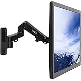 VIVO Premium Aluminum Single LCD Monitor Wall Mount, Height Adjustable Pneumatic Spring Monitor Arm for Screens up to 32 inch