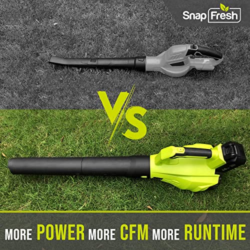 SnapFresh 20V MAX Leaf Blower 420 CFM Cordless Leaf Blower with 4.0Ah Battery & Charger