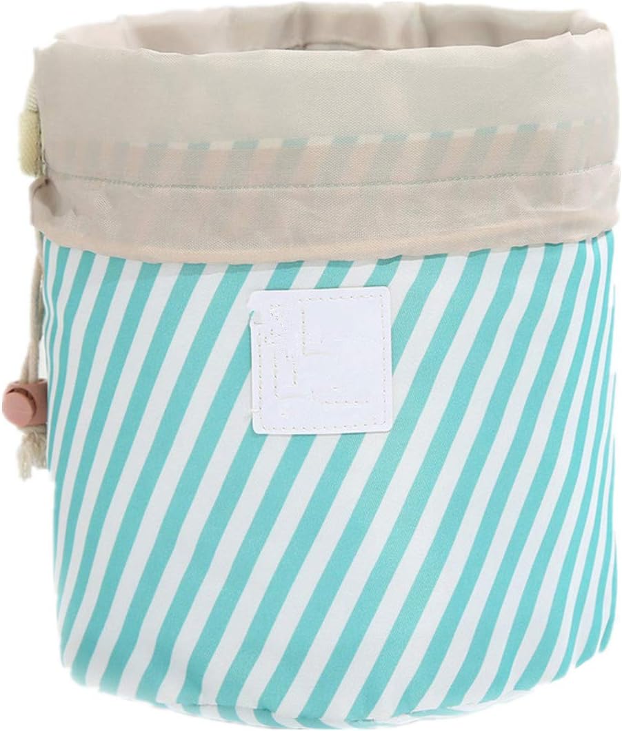 Kekebets 2020 Women Travel Cosmetic Bags Barrel Makeup Bag,Portable Multifunctional Toiletry Organizer Storage Pocket
