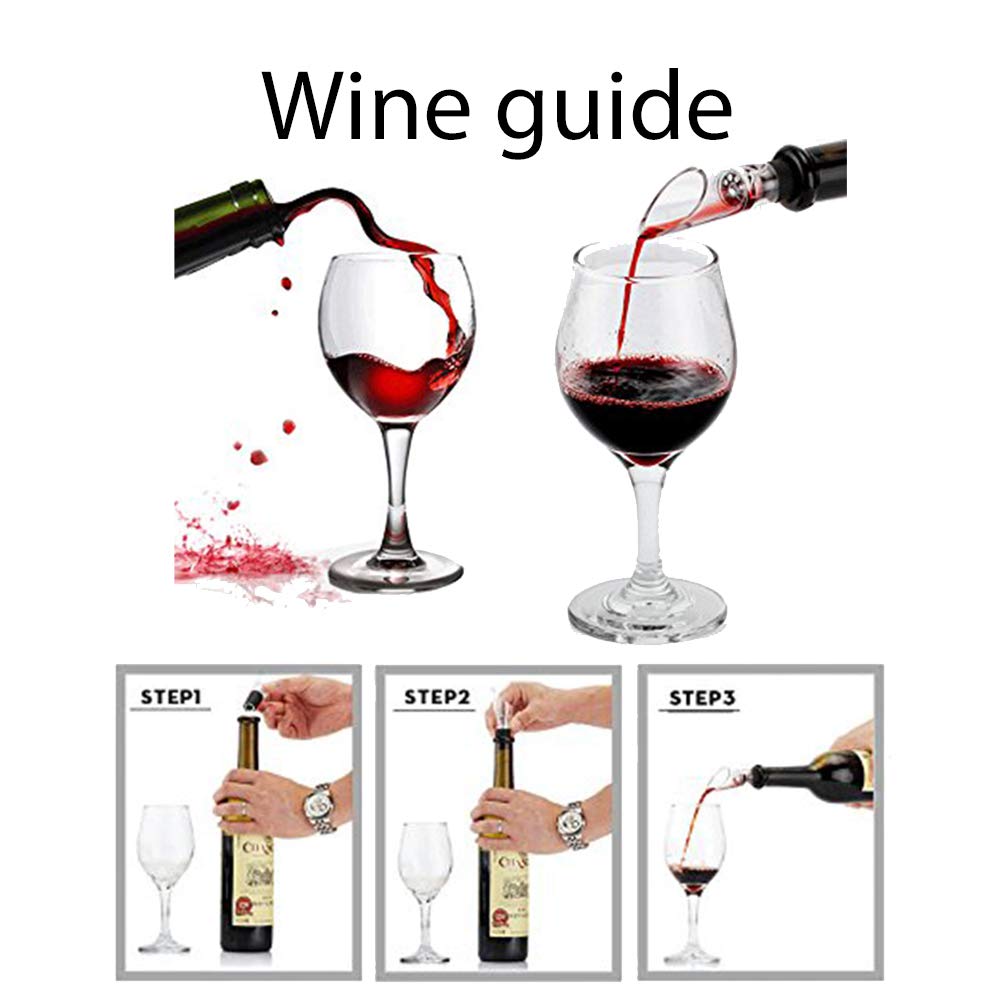 Vallex Rabbit Wine Opener Set Stopper,Wine guide and Drip Ring,Luxury