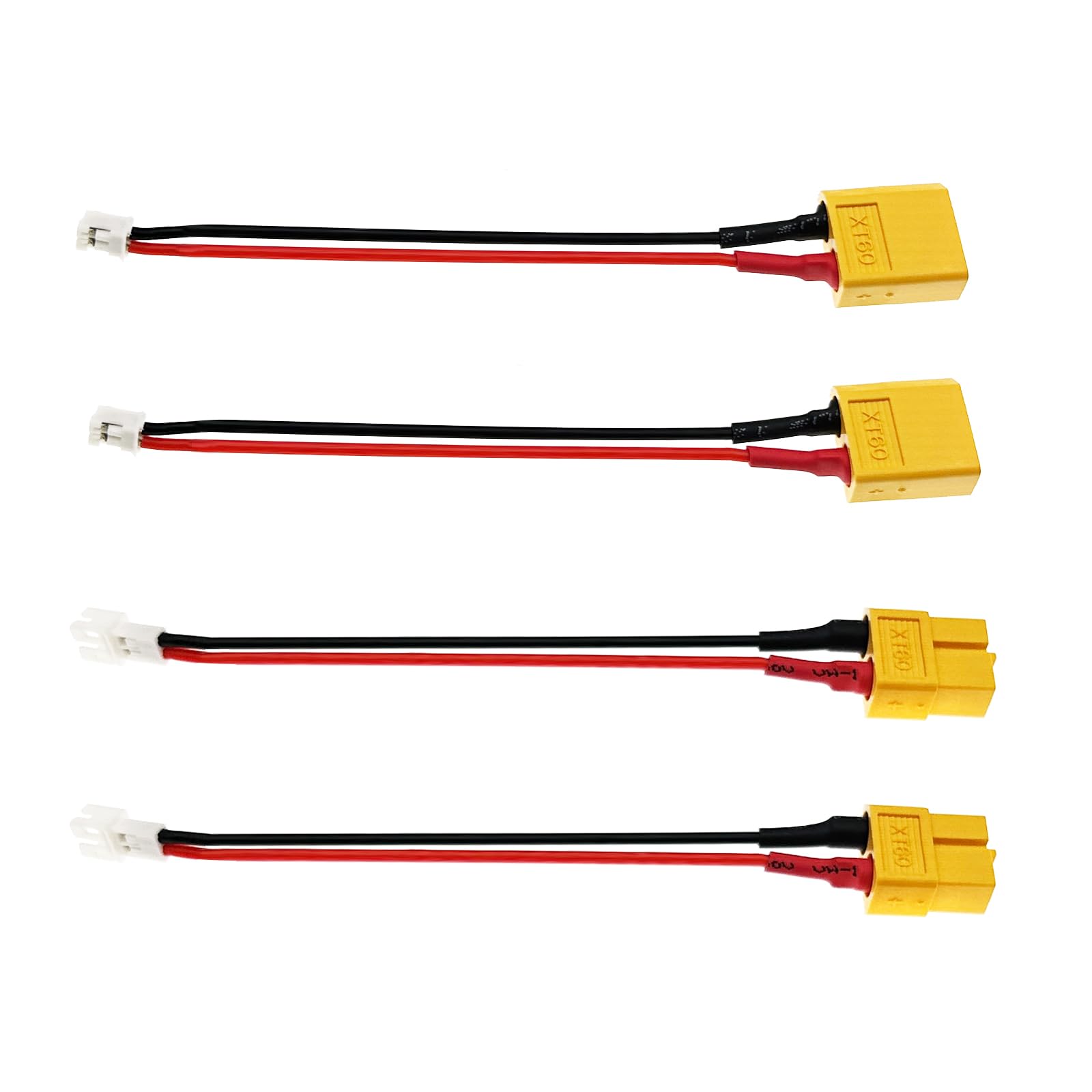 Photo 1 of 2Pairs XT60 to 2-PIN JST-PH2.0 Female Male Adapter Conversion Cable 22AWG 10cm for Furitek Tegu Lizard ESC SCX24 Battery RC Car Plane RC Toys