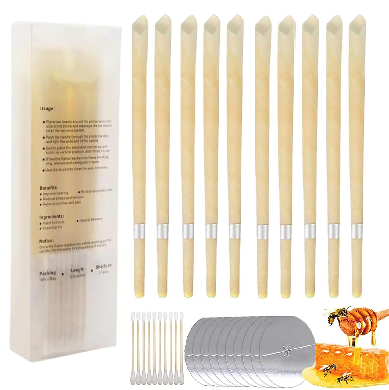 Photo 1 of 10Pcs Ear Wax Removal Tool for Wax Removal, Earwax Cleaning Tool for Ear Cleaning, Includes Cotton Swabs 1