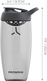 Promixx Pursuit Protein Shaker Bottle 700ml Graphite Gray Premium view 5