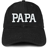 Trendy Apparel Shop PAPA Embroidered Soft Crown 100% Brushed Cotton Cap