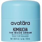 Avatara Kombucha The Moon Dream Night Cream, Non-Greasy 2-in-1 Night Cream, Deep Moisturization, Kombucha Balances, Vitamin C Brightens Skin, Blue Tansy Soothes Skin, 50 ml, 1.69 fl. Oz.