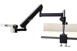 Isaac Technologies IC-IS3 Articulating Arm Pillar Clamp Stand for Stereo Microscopes, 76mm Diameter Focusing Rack with Pin-Ta