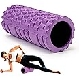 Krightlink Foam Roller for Muscle Massager, Patented 13" High Density Exercise Roller for Muscle and Myofascial Trigger Point Release, Yoga, Back Roller for Fitness, Yoga (Purple)