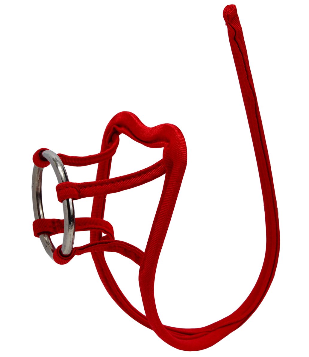 Mens C String Underwear, C-String Sheer See-Through Panty Seamless Sexy Lingerie for Bachelorette/Valentine's Day U-Y-C2, Deep Red 01, One Size