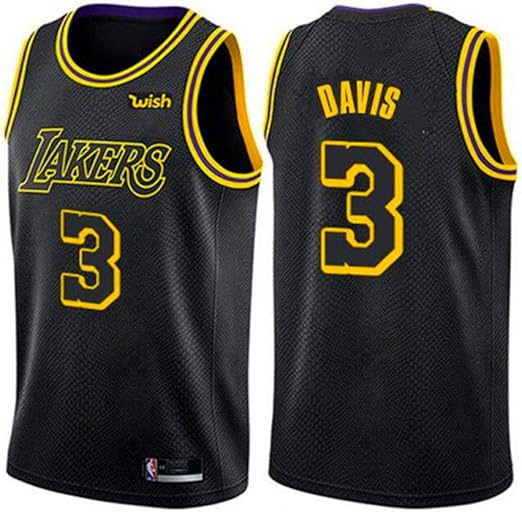 Amazon Com Ypkl Davis Lakers 3 Black Mamba Commemorative Edition Basketball Jerseys For Men Retro Basketball Swingman Edition Mesh Jersey S Xxl M