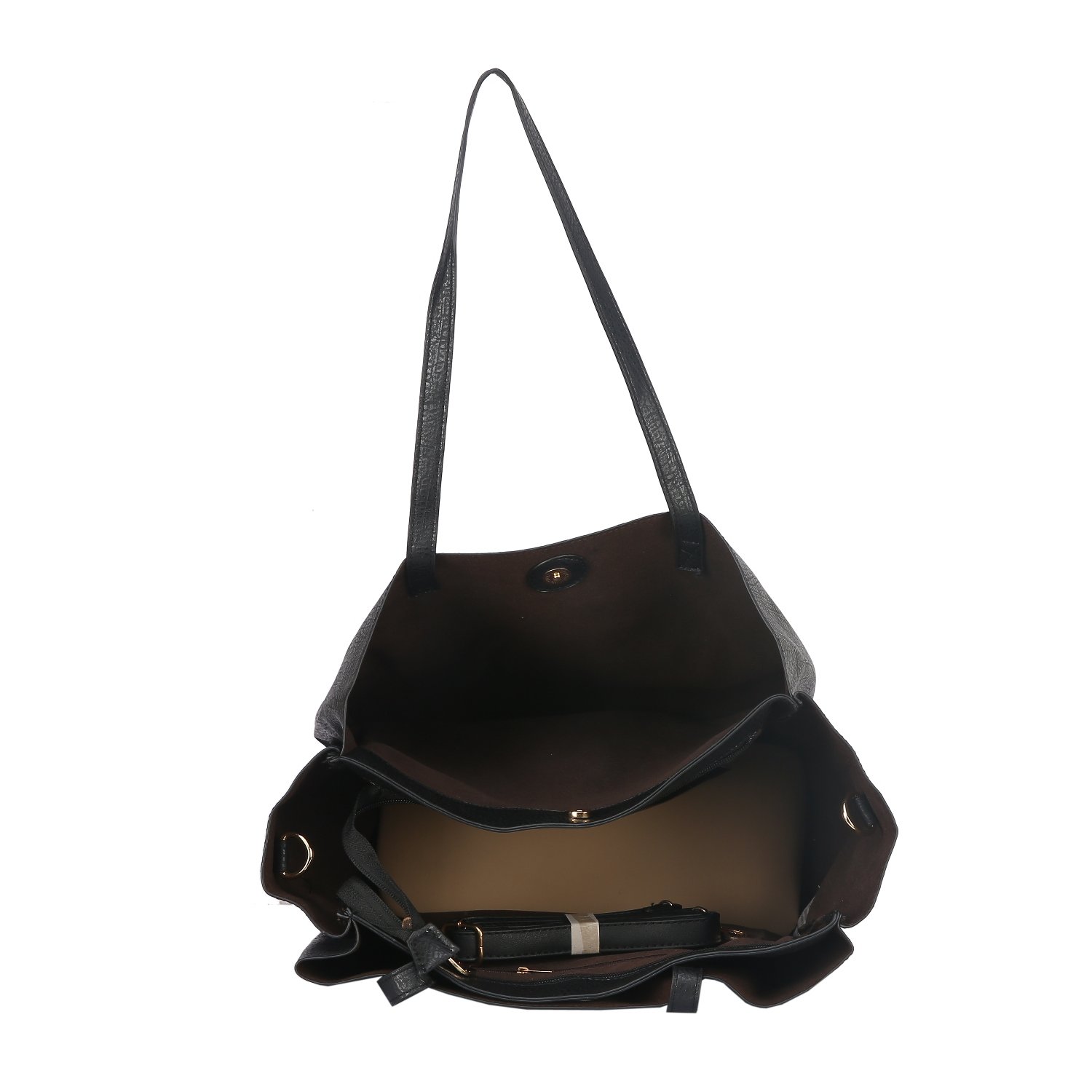 fiona trends women's pu zipper shoulder bag