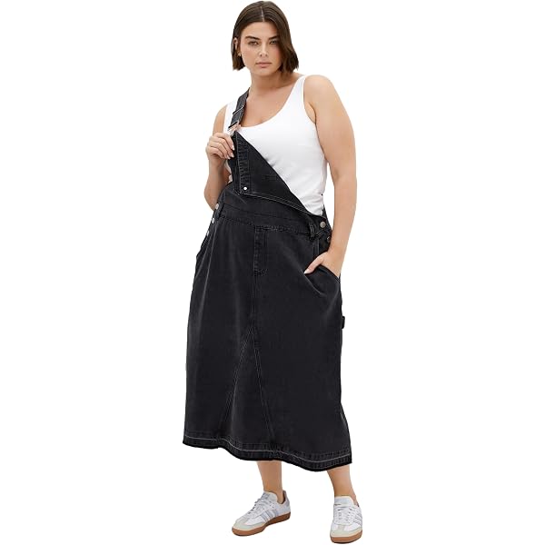 City Chic Women's Plus Size Maxi Dress - Pinafore, 12 at Amazon Women's  Clothing store